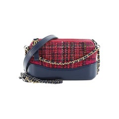 Chanel Gabrielle Double Zip Clutch with Chain Quilted Tweed