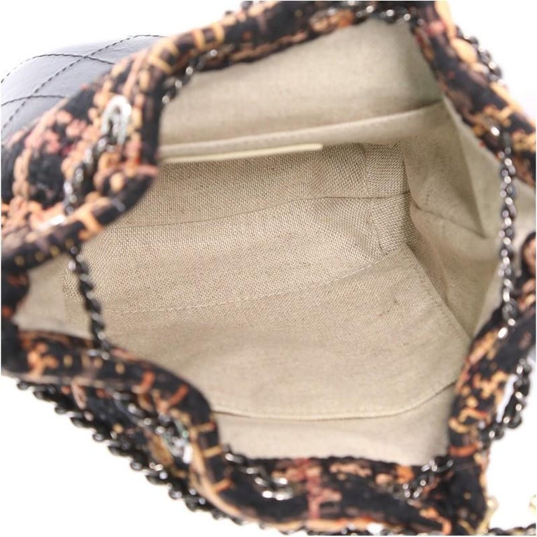 Chanel Gabrielle Drawstring Bag Quilted Calfskin and Tweed Small at 1stDibs   chanel tweed bucket bag, chanel gabrielle purse, chanel gabrielle tweed  bag