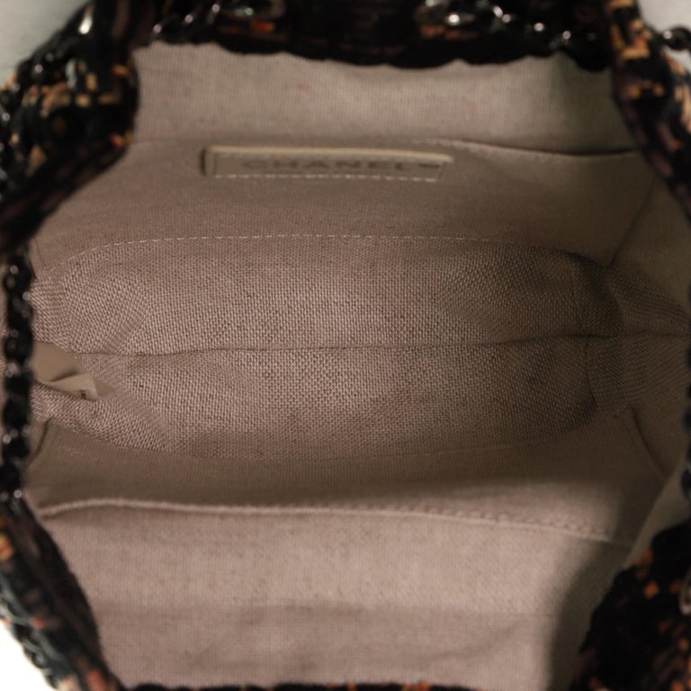 Chanel Gabrielle Drawstring Bag Quilted Calfskin and Tweed Small at 1stDibs