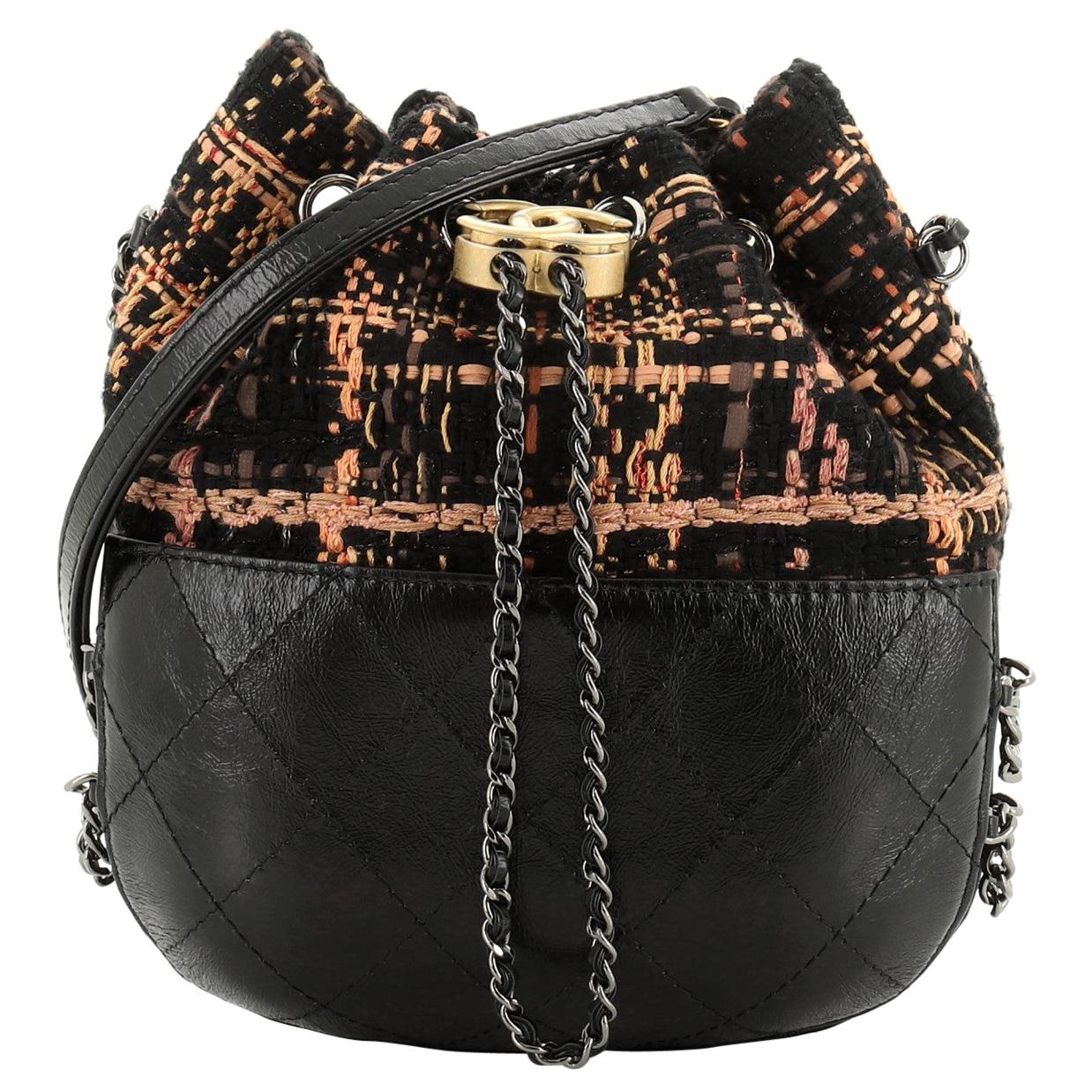 Chanel Gabrielle Hobo Quilted Tweed and Calfskin Small at 1stDibs