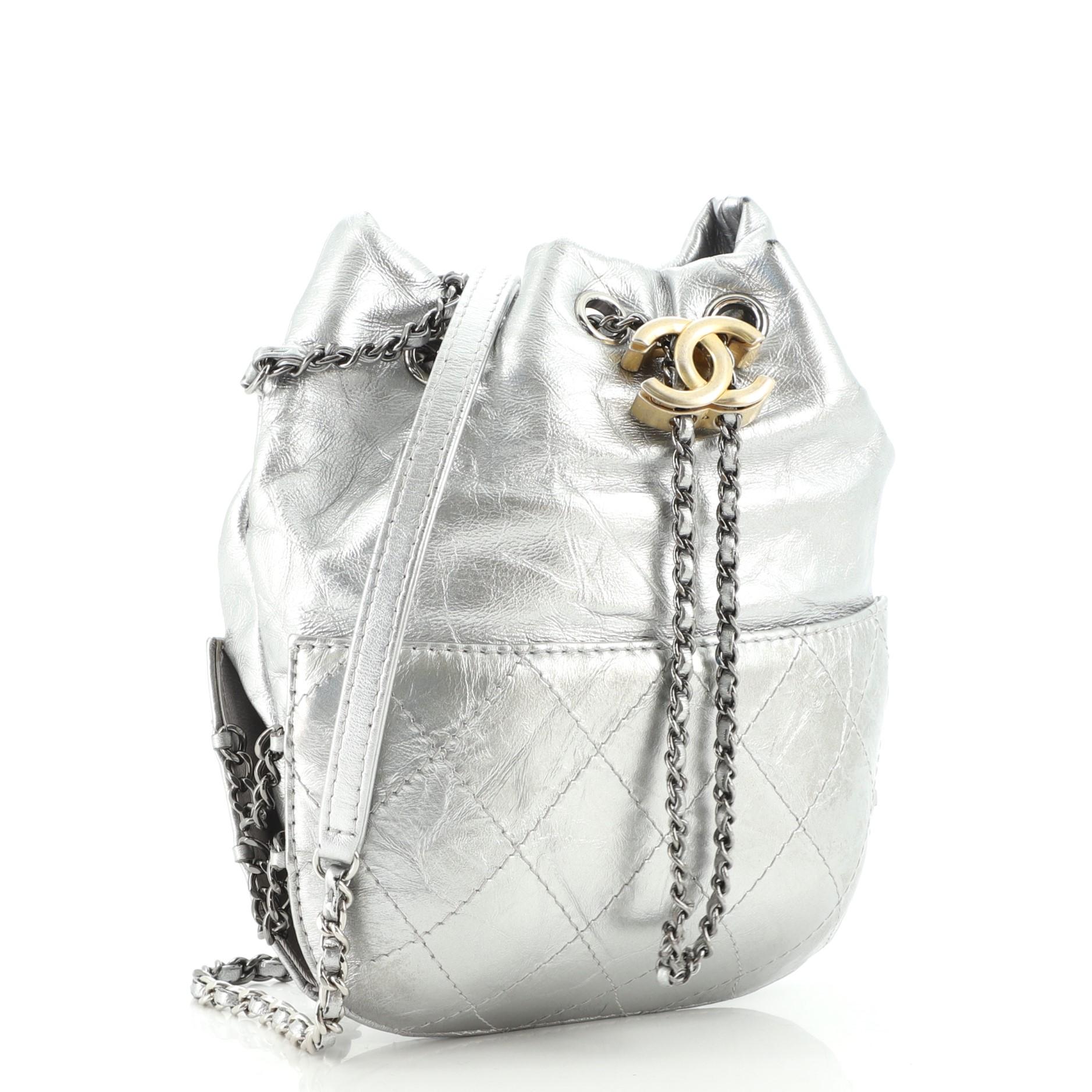 Chanel Gabrielle Drawstring Bag Quilted Calfskin Small at 1stDibs ...