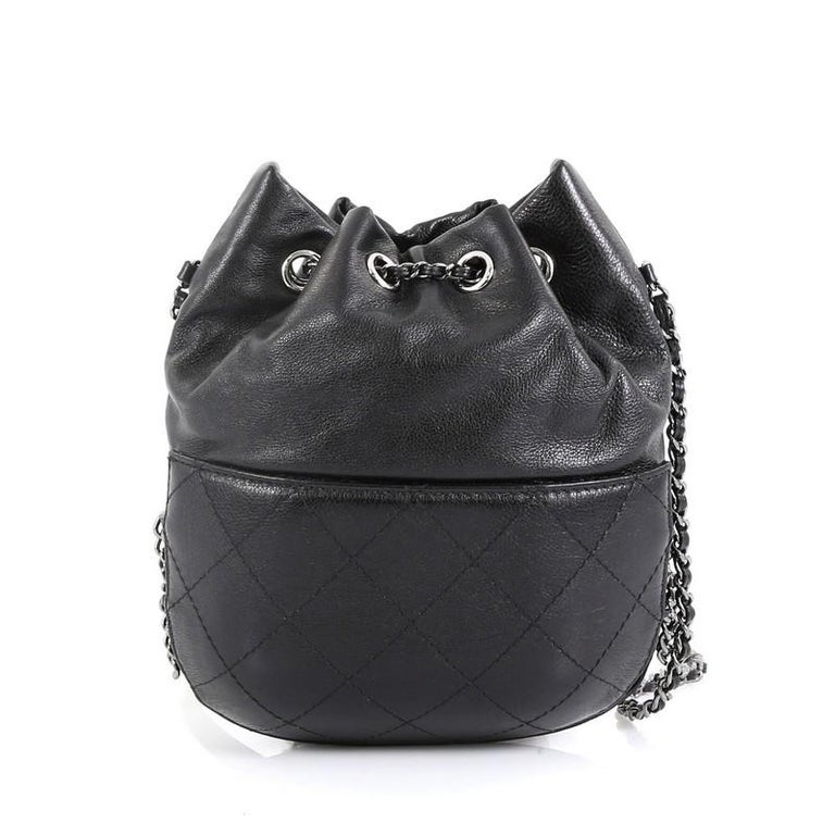 Chanel Gabrielle Drawstring Bag Quilted Calfskin Small at 1stDibs  chanel  gabrielle bucket bag, chanel gabrielle bag with logo strap