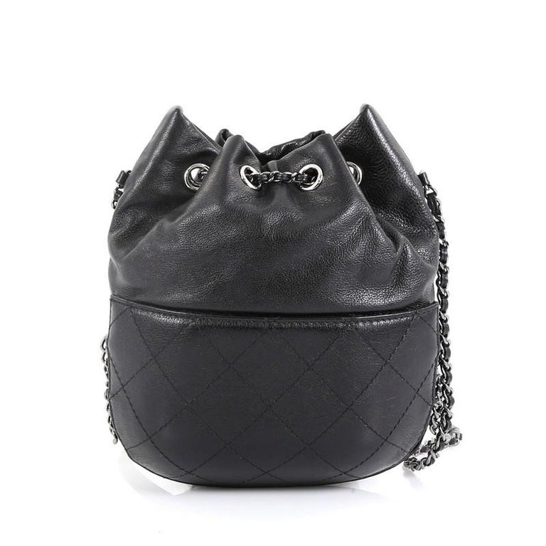 Chanel Gabrielle Drawstring Bag Quilted Calfskin Small at 1stDibs