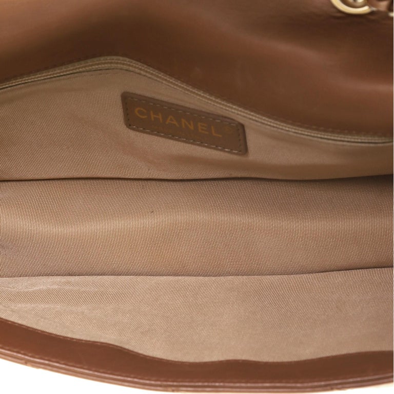 Chanel Gabrielle Tote Chevron Leather Medium at 1stDibs