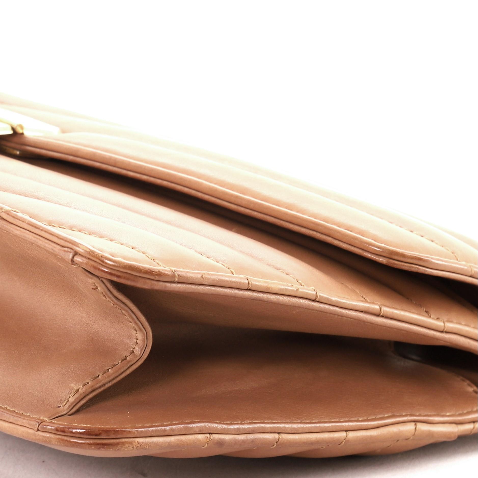 Women's Chanel Gabrielle Flap Bag Chevron Leather Medium