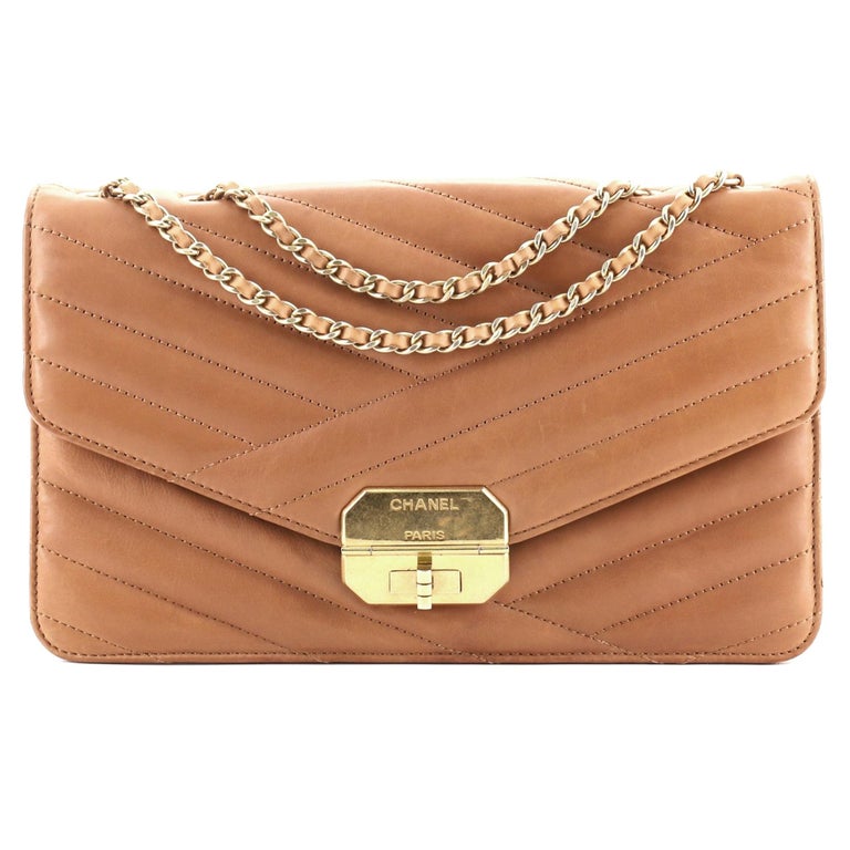 Chanel Gabrielle Flap Bag Chevron Leather Medium