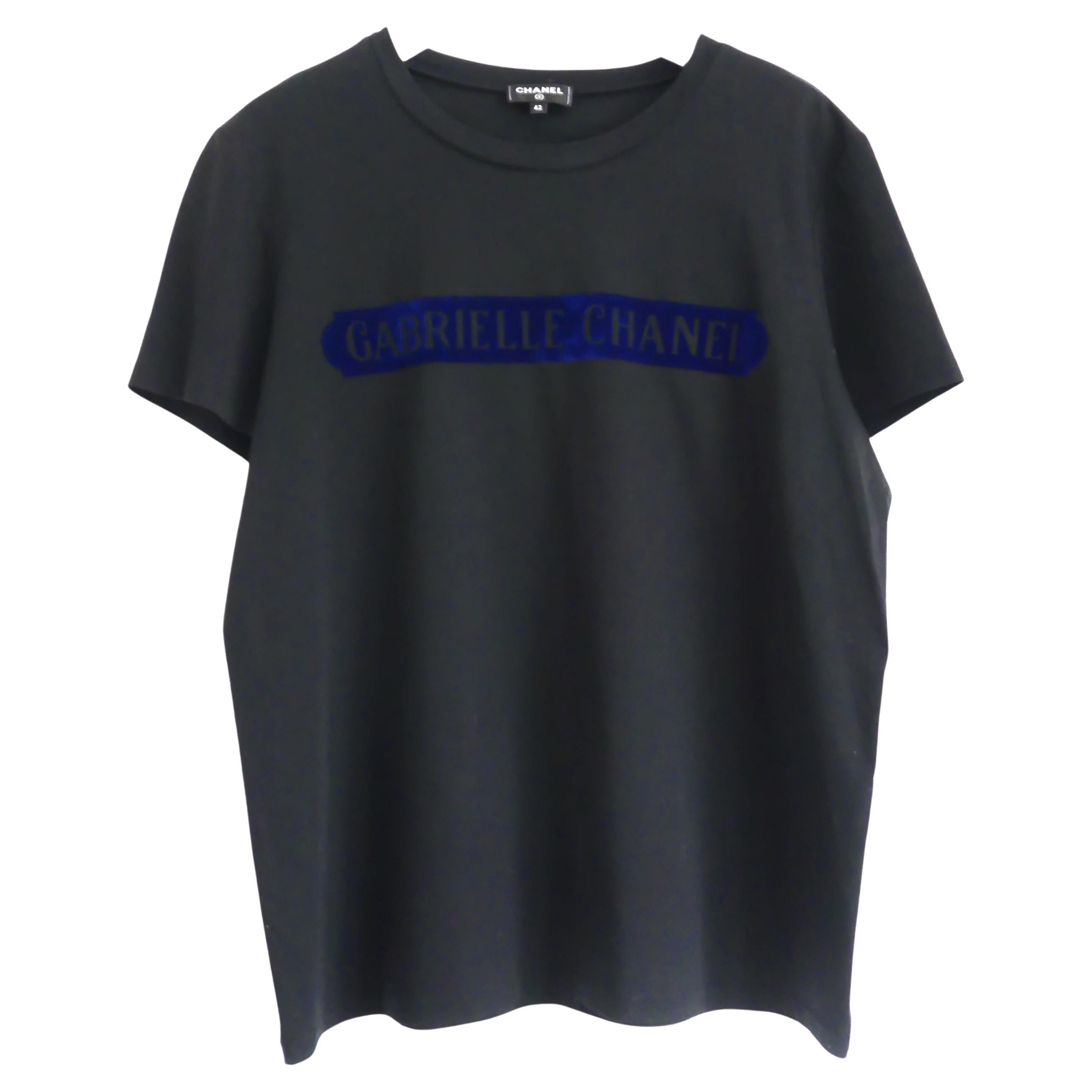 Maglietta Chanel Gabrielle con logo floccato