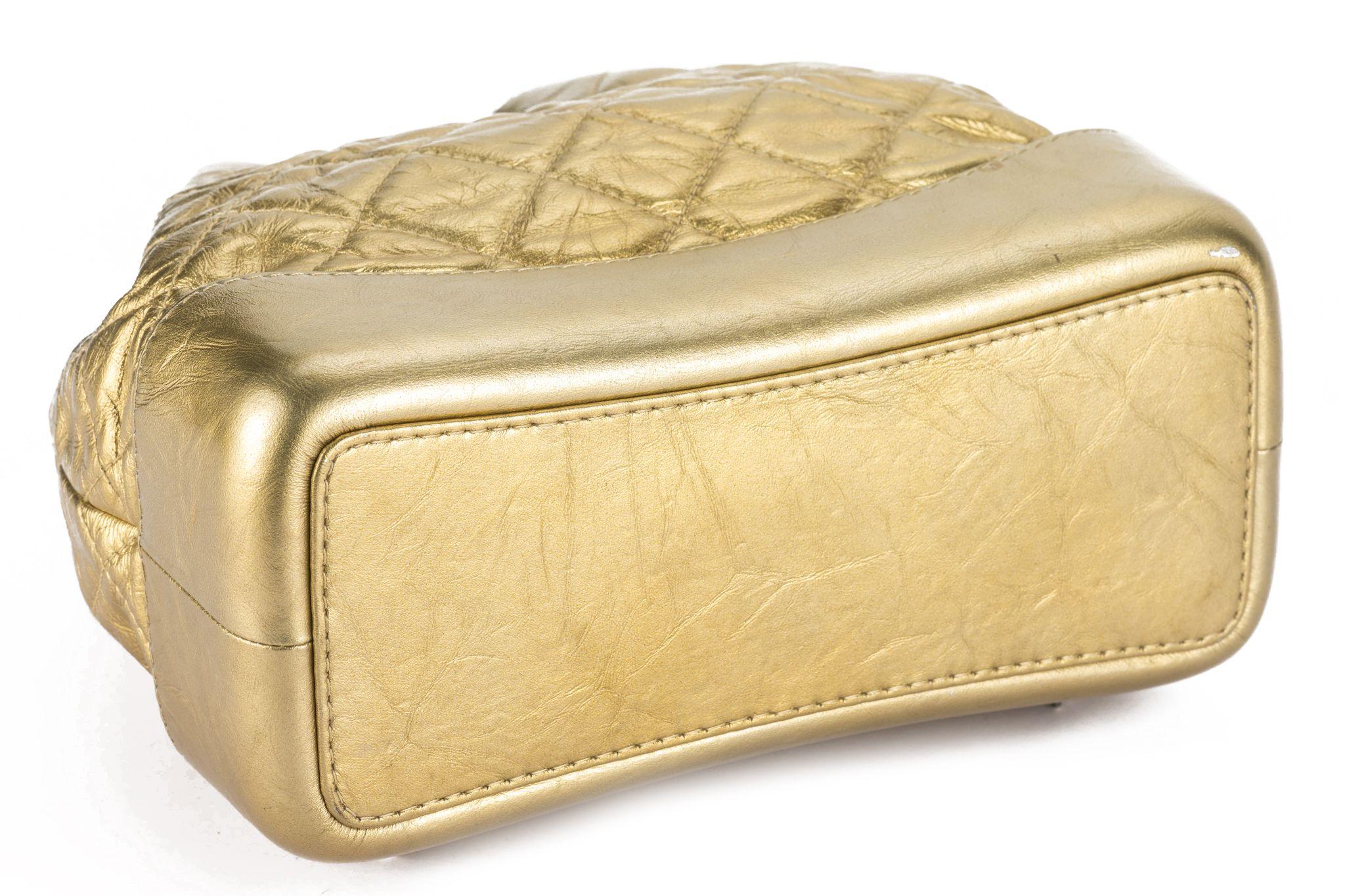 Chanel Gabrielle Gold Backpack For Sale 1