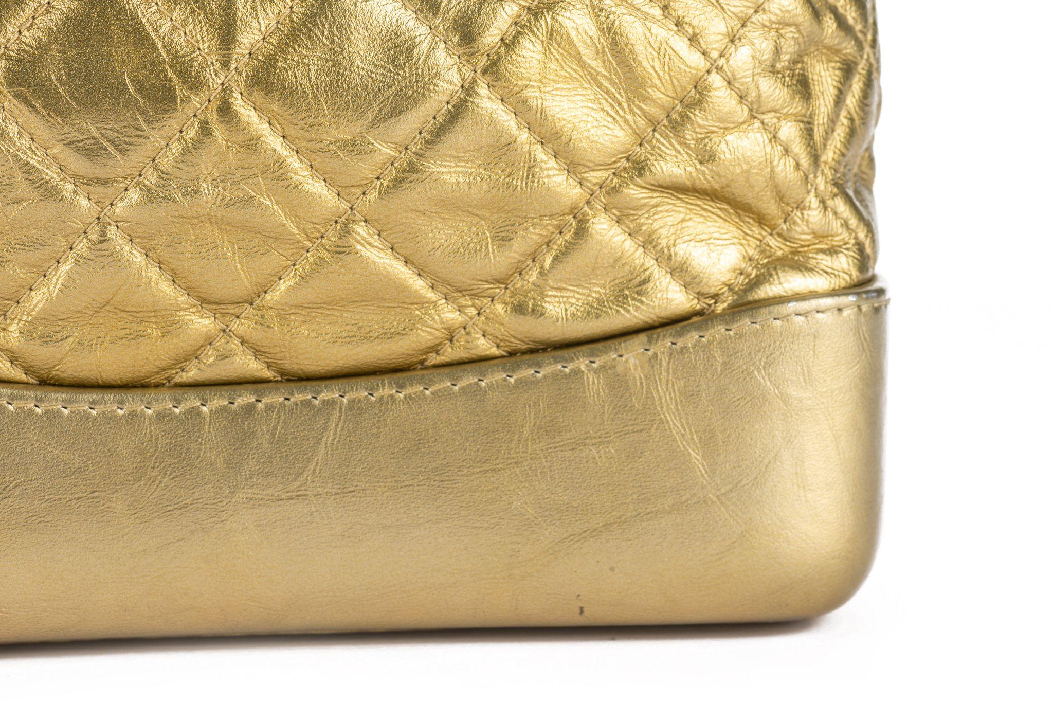 Chanel Gabrielle Gold Backpack For Sale 5