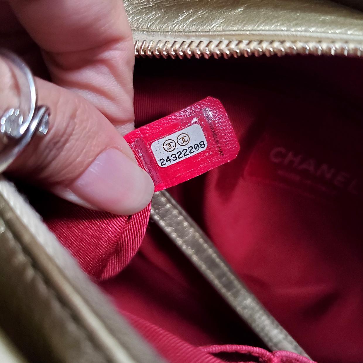 Chanel Gabrielle Gold Quilted Hand Bag 5