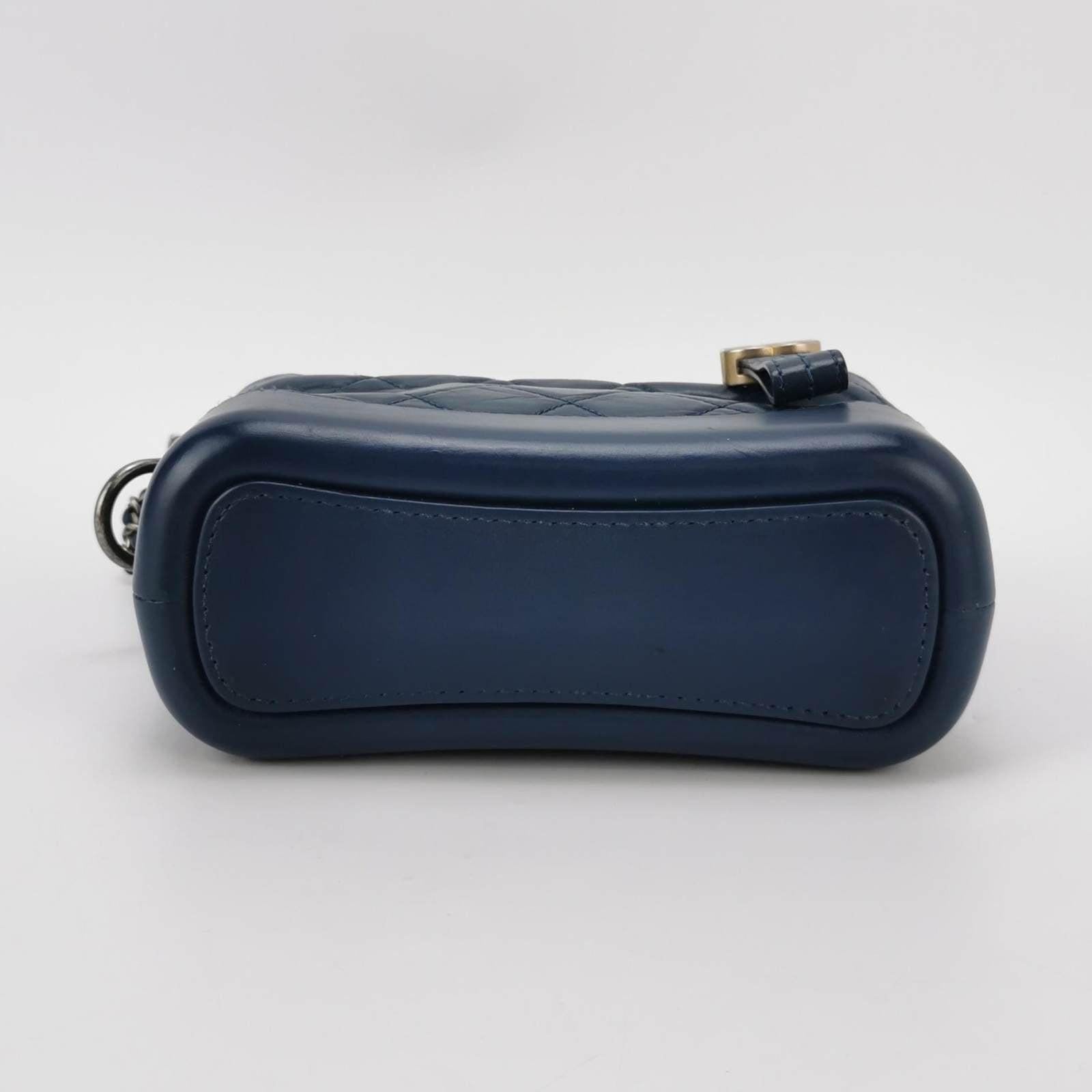 Women's Chanel Gabrielle Hobo 2016 Navy Leather Small Crossbody Bag