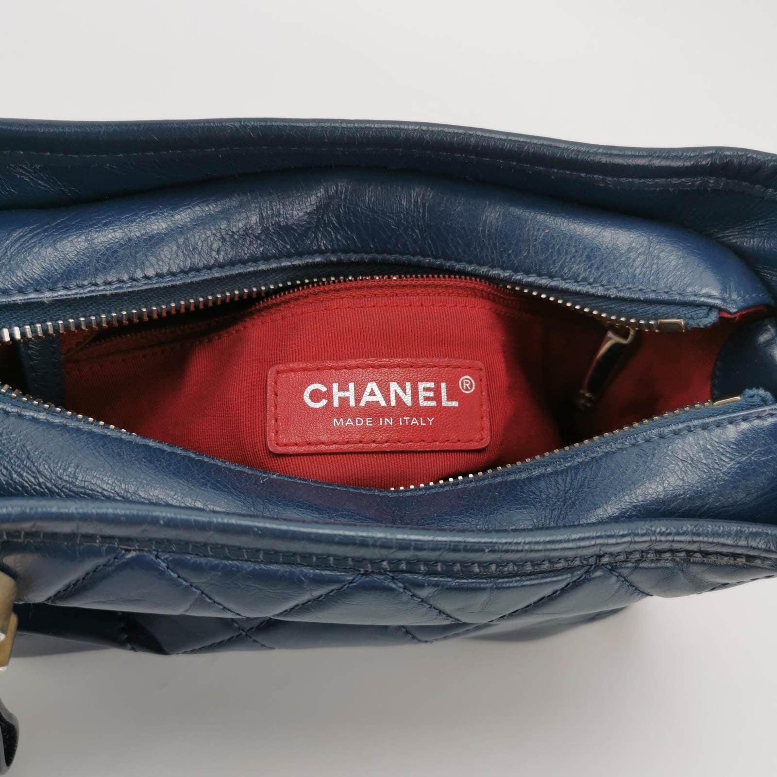 Chanel Gabrielle Hobo 2016 Navy Leather Small Crossbody Bag 2