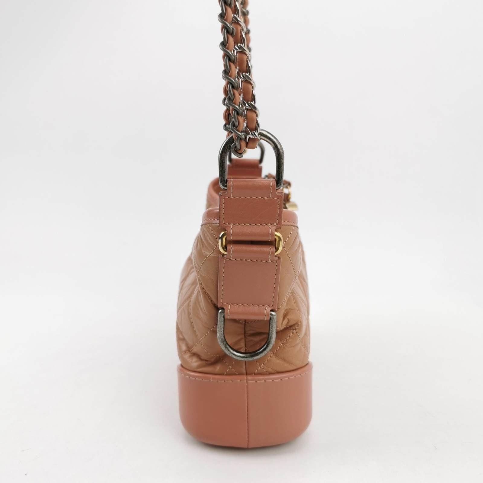 Brown Chanel Gabrielle Hobo 2017 Pink Leather Small Crossbody Bag
