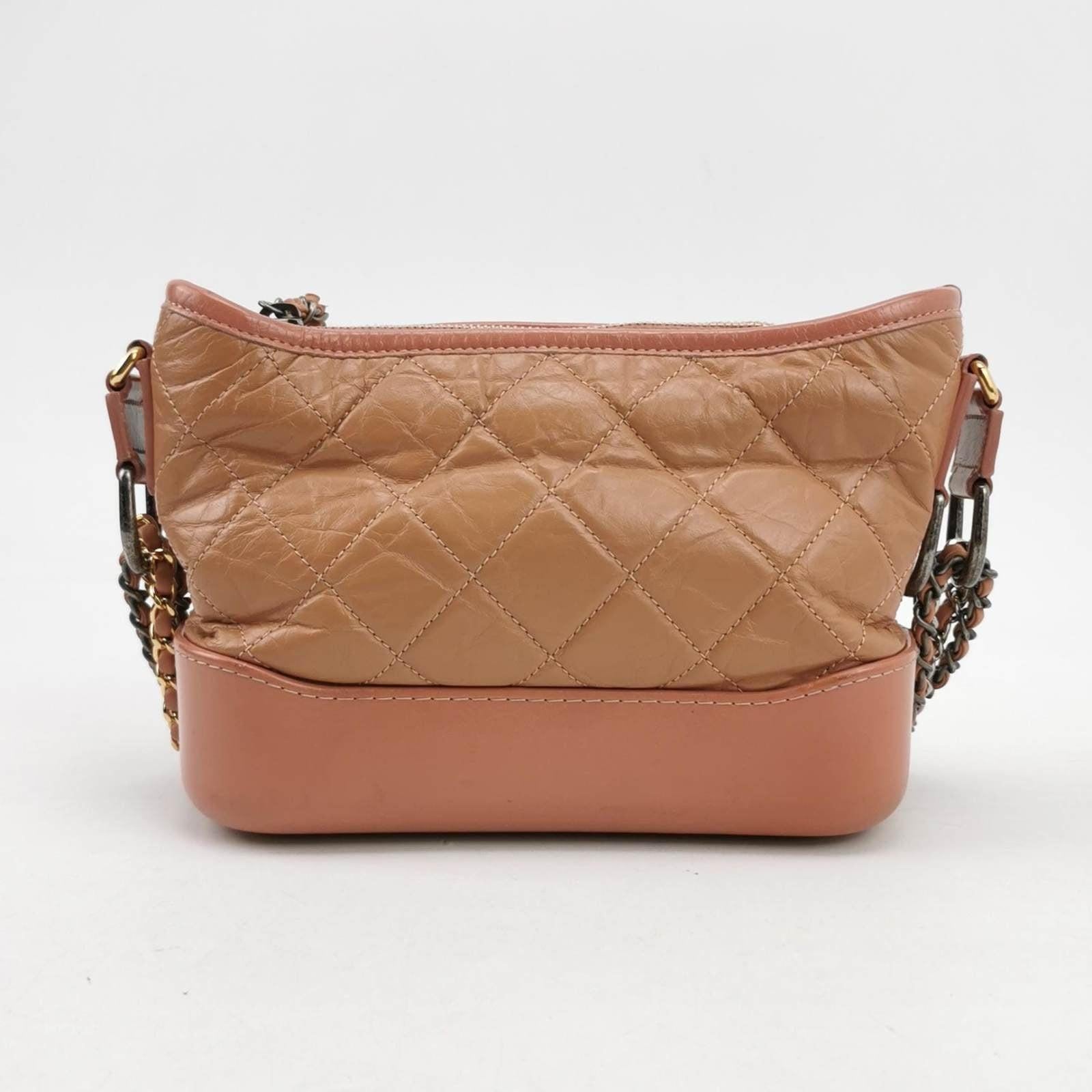 Chanel Gabrielle Hobo 2017 Pink Leather Small Crossbody Bag 1
