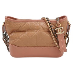 Chanel Gabrielle Hobo 2017 Pink Leather Small Crossbody Bag