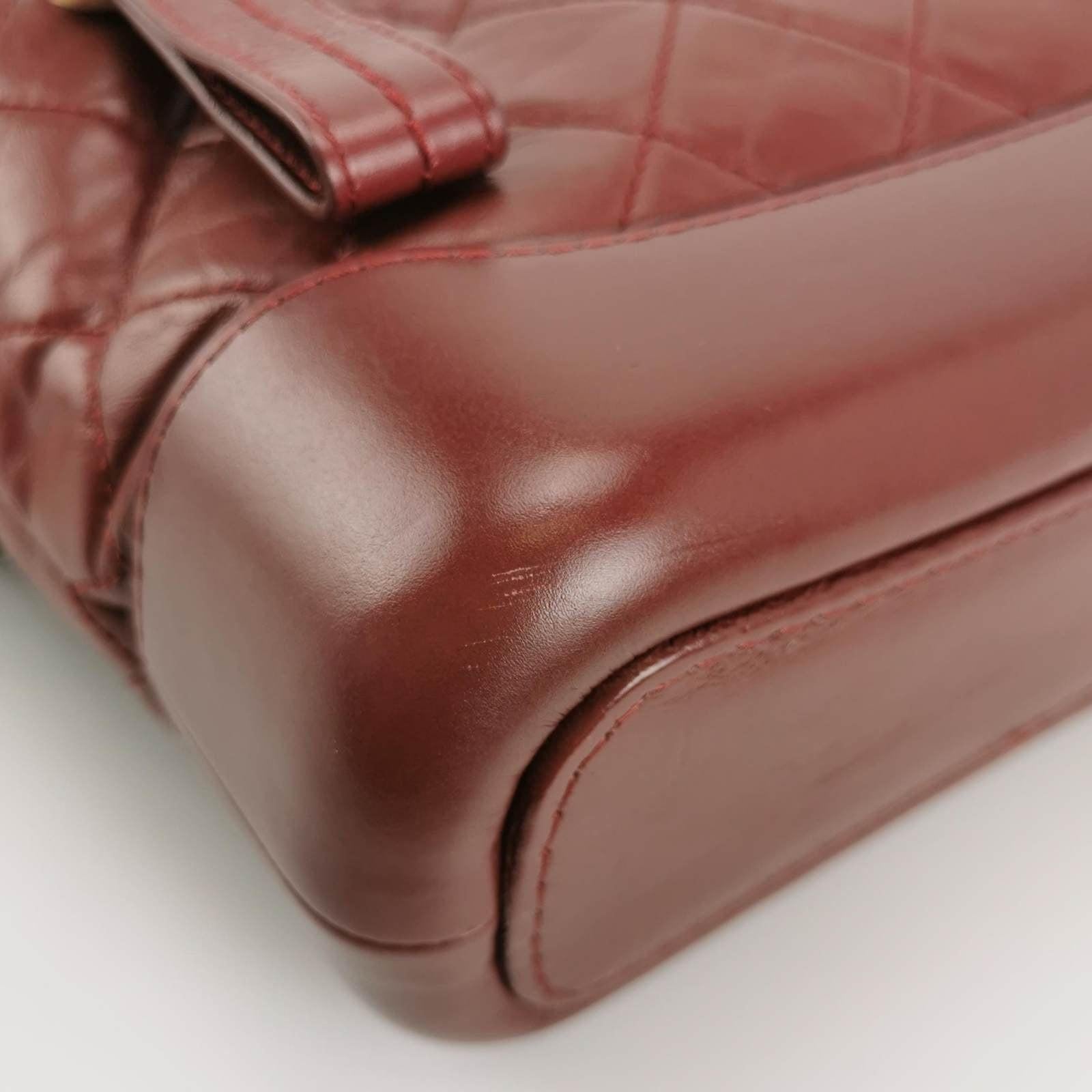 Chanel Gabrielle Hobo 2018 Burgundy Leather Small Crossbody Bag 5