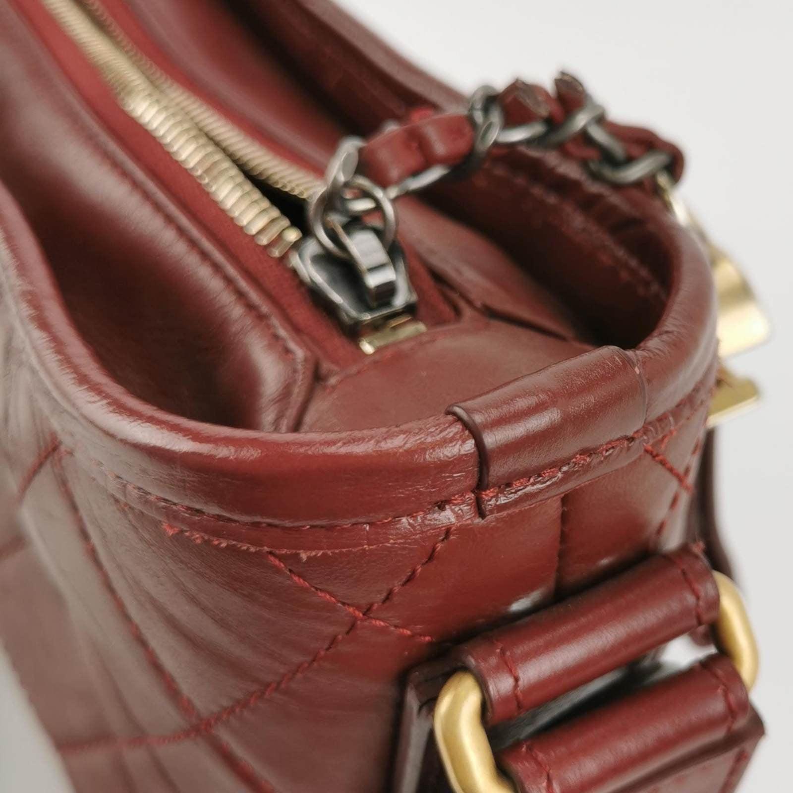 Chanel Gabrielle Hobo 2018 Burgundy Leather Small Crossbody Bag 9