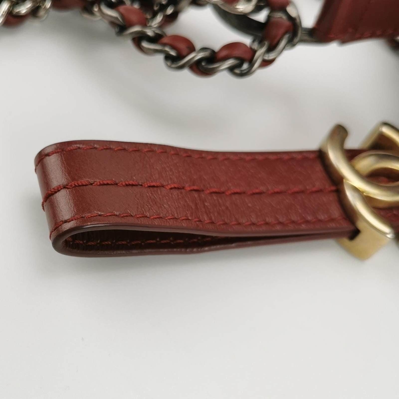 Chanel Gabrielle Hobo 2018 Burgundy Leather Small Crossbody Bag 10