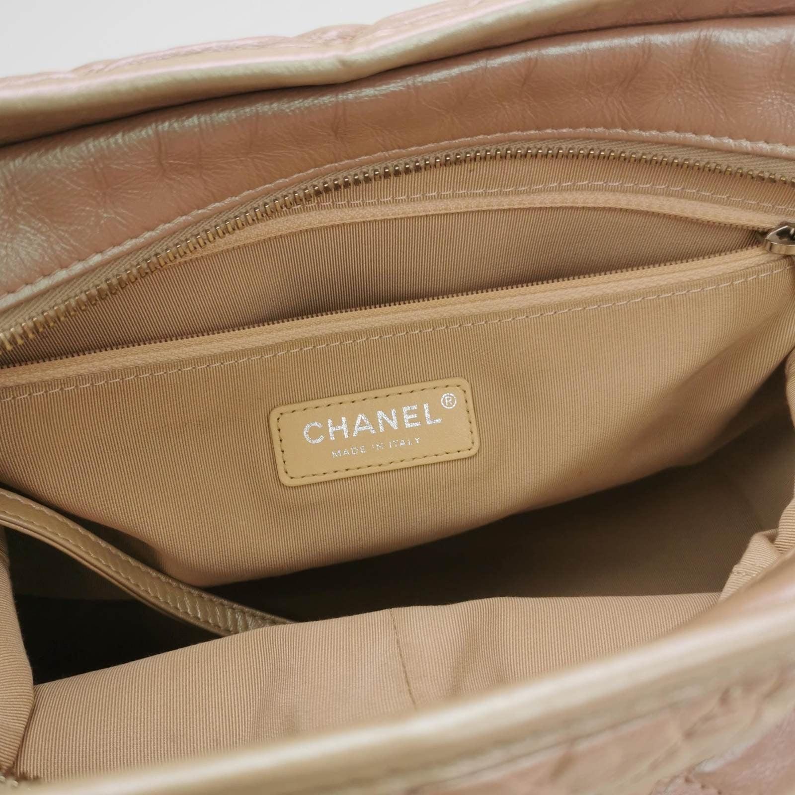 Chanel Gabrielle Hobo 2019 Iridescent Pink Leather Medium Crossbody Bag 4