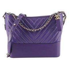 Chanel Gabrielle Hobo Chevron Aged Calfskin Medium