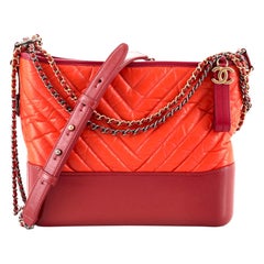 Chanel Gabrielle Hobo Chevron Aged Calfskin Medium