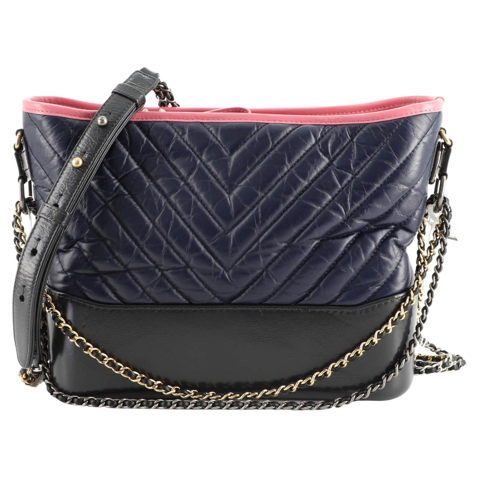 Chanel Gabrielle Hobo Chevron Aged Calfskin Medium