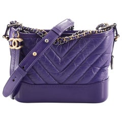 Chanel Gabrielle Hobo Chevron Aged Calfskin Small