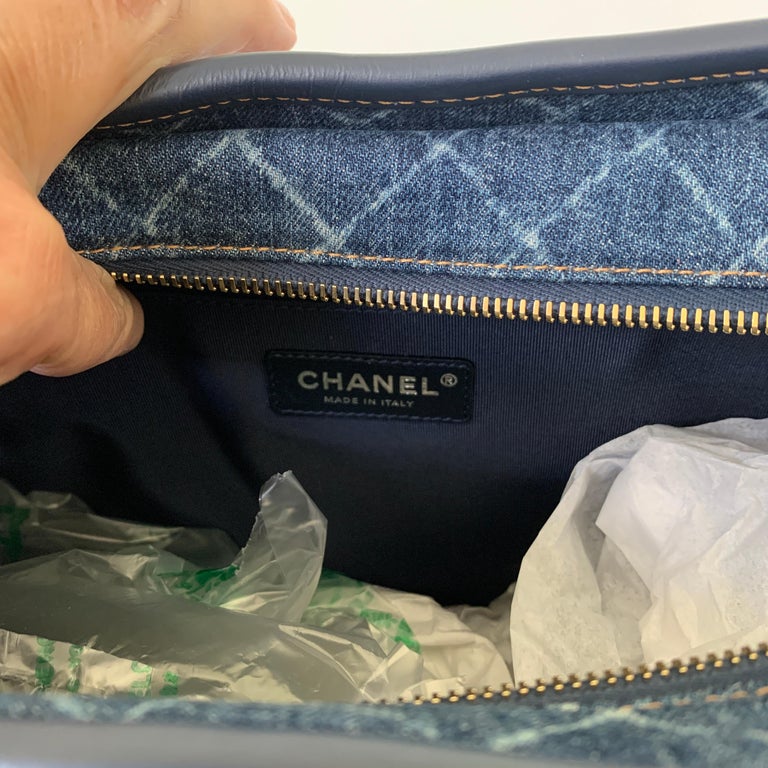 Chanel Blue Quilted Denim & Calfskin Large Gabrielle Hobo, myGemma, CH