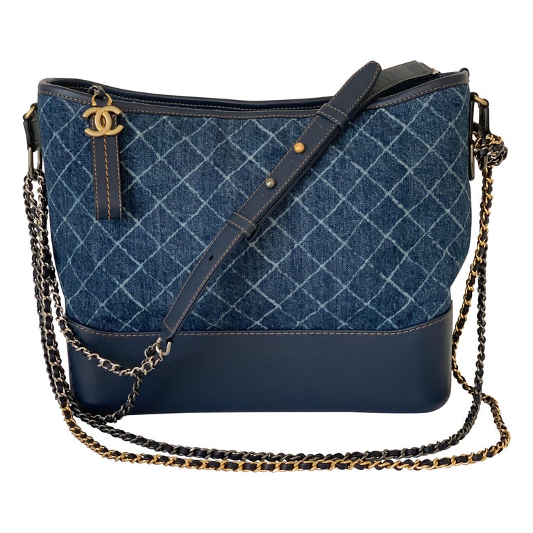 Chanel Blue Quilted Denim & Calfskin Large Gabrielle Hobo, myGemma, DE