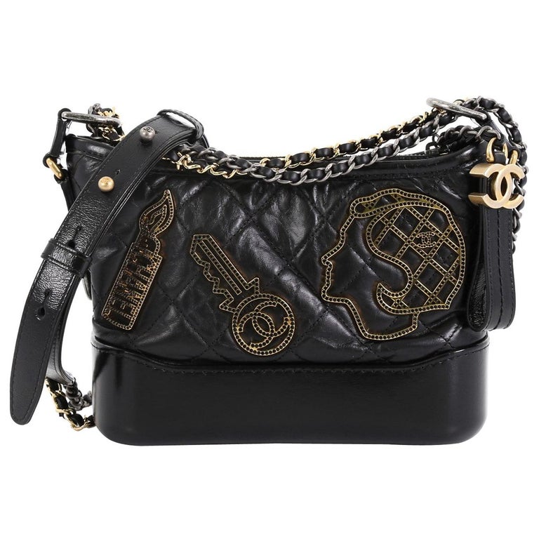 Chanel Gabrielle Double Zip Clutch with Chain Quilted Aged Calfskin at  1stDibs