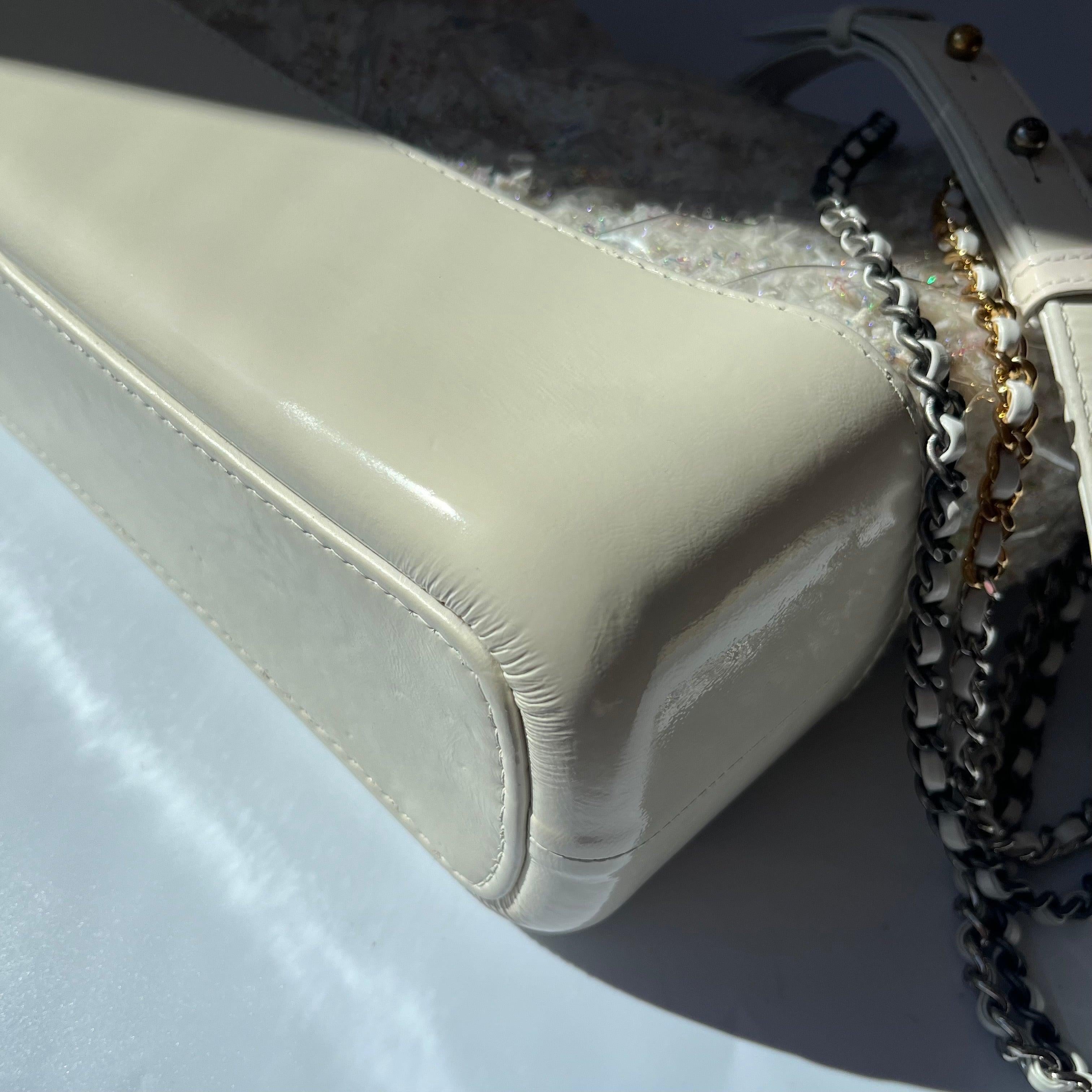 Chanel Gabrielle Hobo Medium White Tweed with PVC, 2018-2019 2