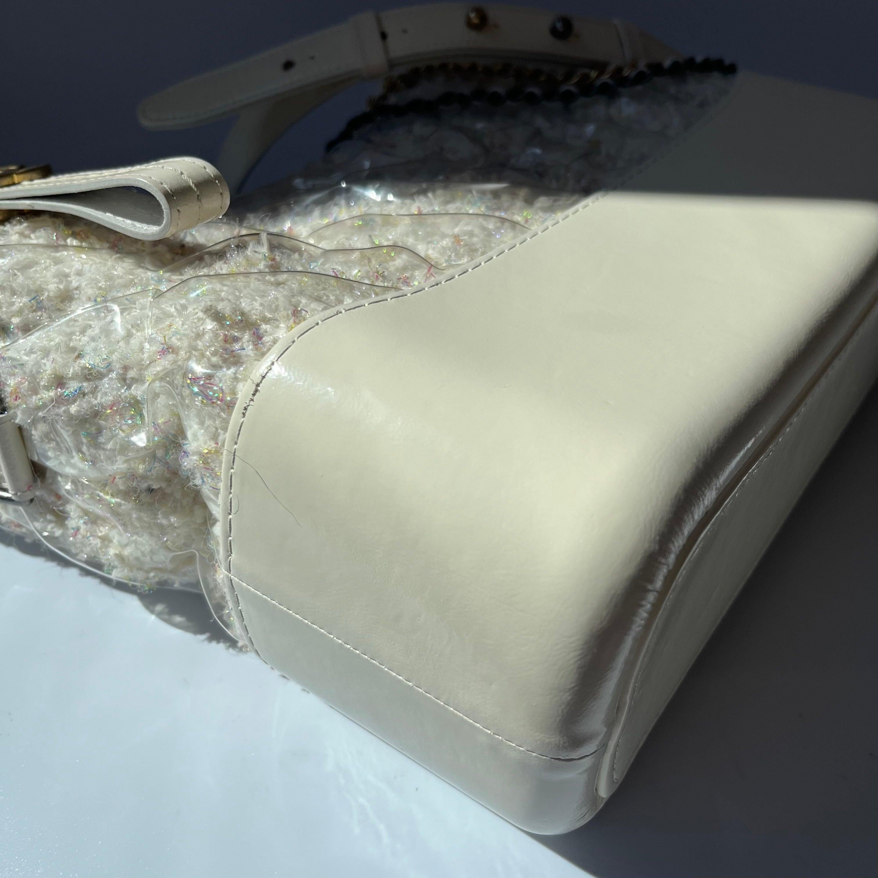 Chanel Gabrielle Hobo Medium White Tweed with PVC, 2018-2019 3