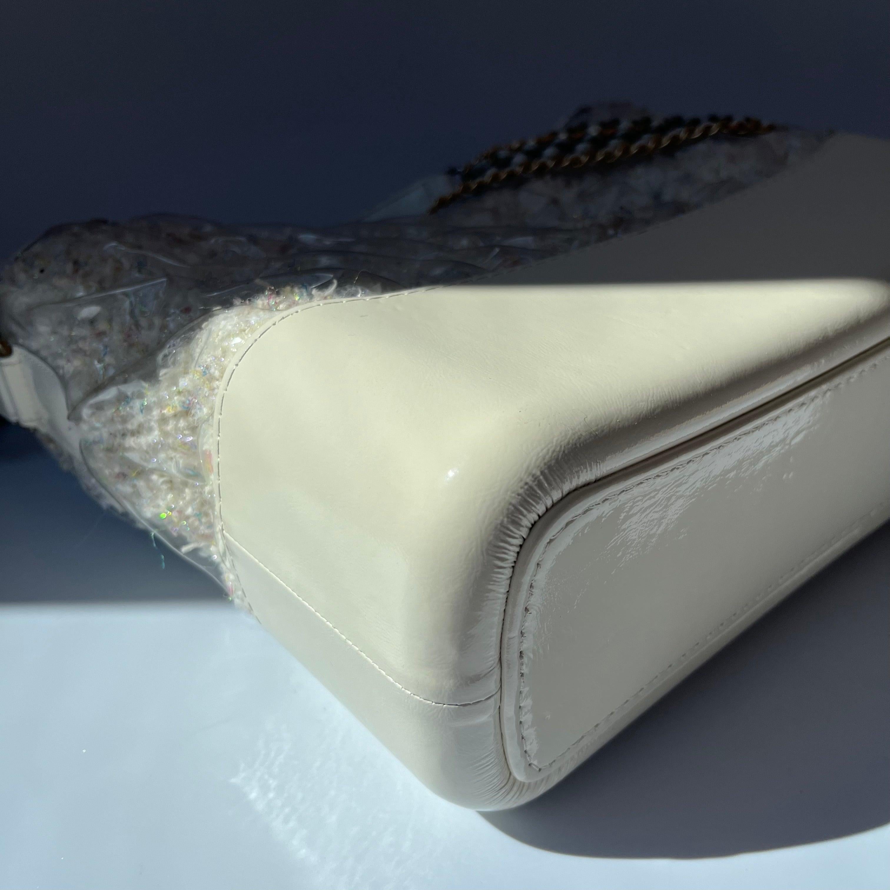 Chanel Gabrielle Hobo Medium White Tweed with PVC, 2018-2019 4