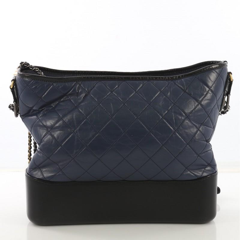 Chanel Gabrielle Hobo Quilted Aged Calfskin Large In Good Condition In NY, NY