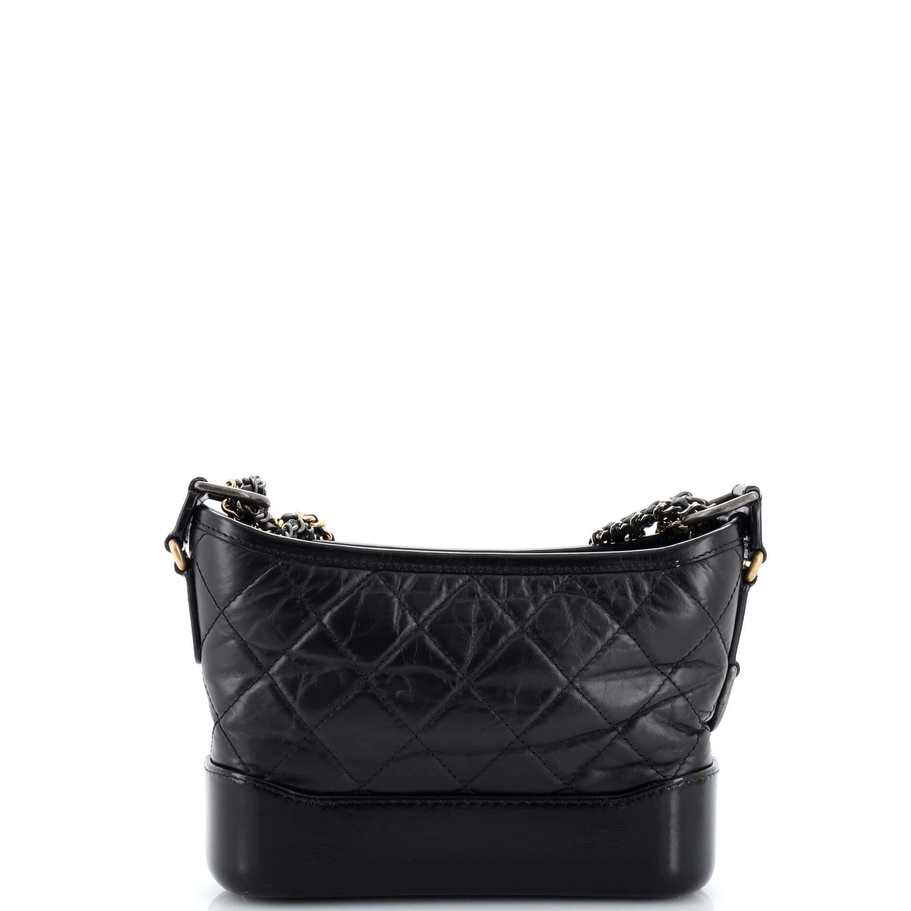 Women's Chanel Gabrielle Hobo Quilted Aged Calfskin Small