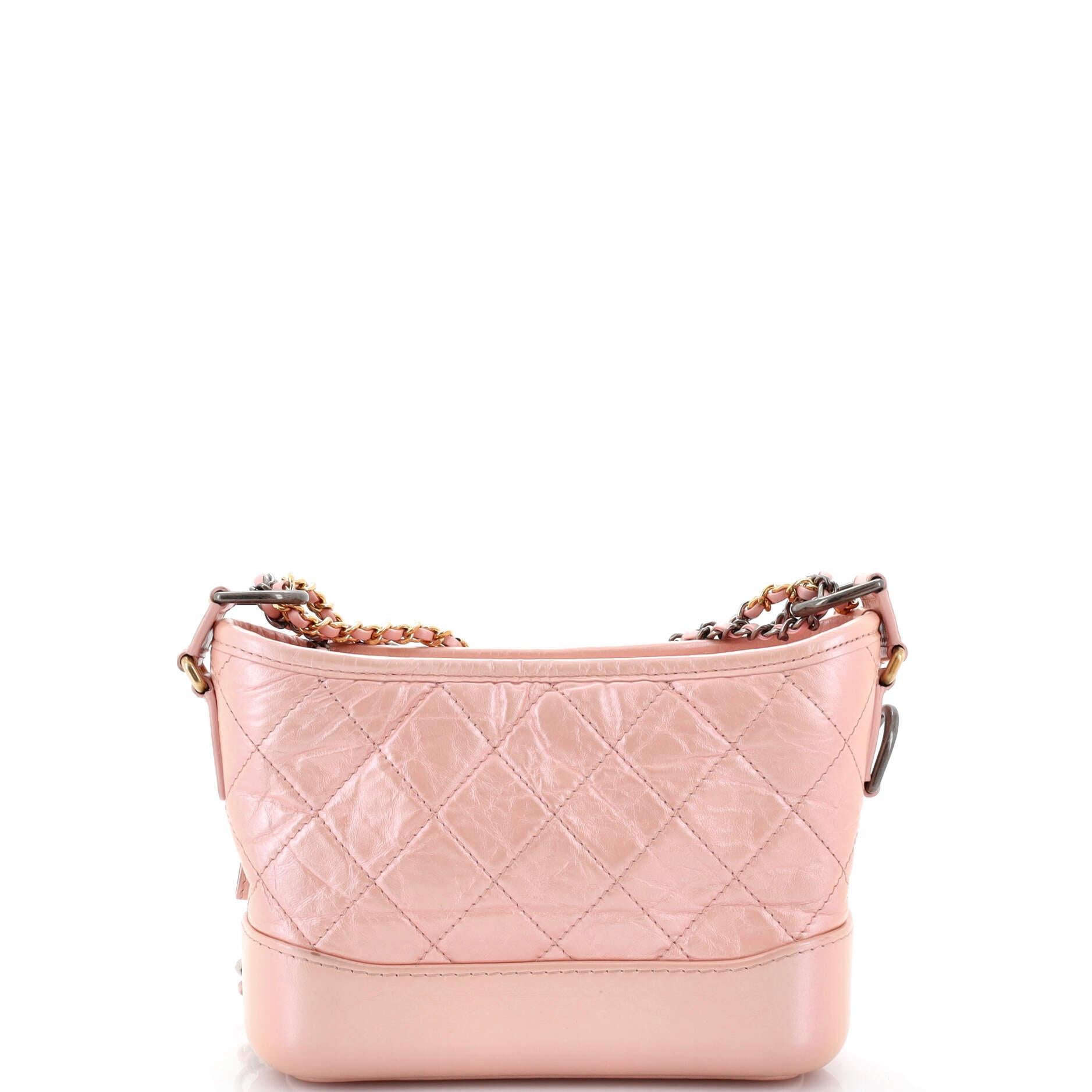 Women's Chanel Gabrielle Hobo Quilted Aged Calfskin Small For Sale