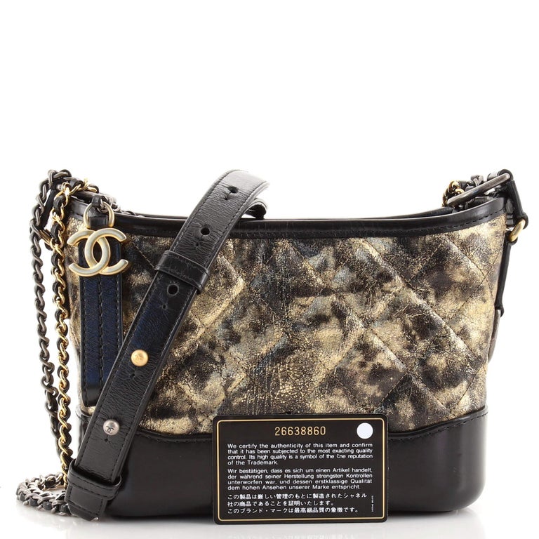 Chanel Gabrielle Hobo Quilted Crumpled Goatskin Small at 1stDibs