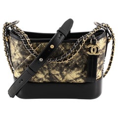 Chanel Gabrielle Hobo Quilted Crumpled Goatskin Small