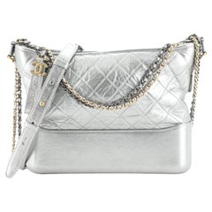 Chanel Gabrielle Hobo Quilted Metallic Aged Calfskin Medium