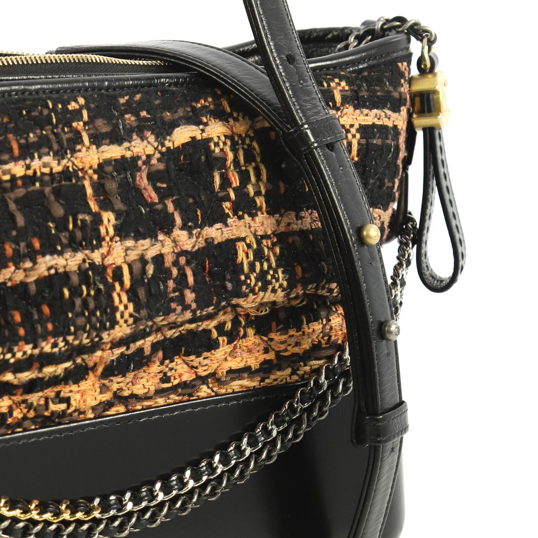 Chanel Gabrielle Hobo Quilted Tweed and Calfskin Medium 2