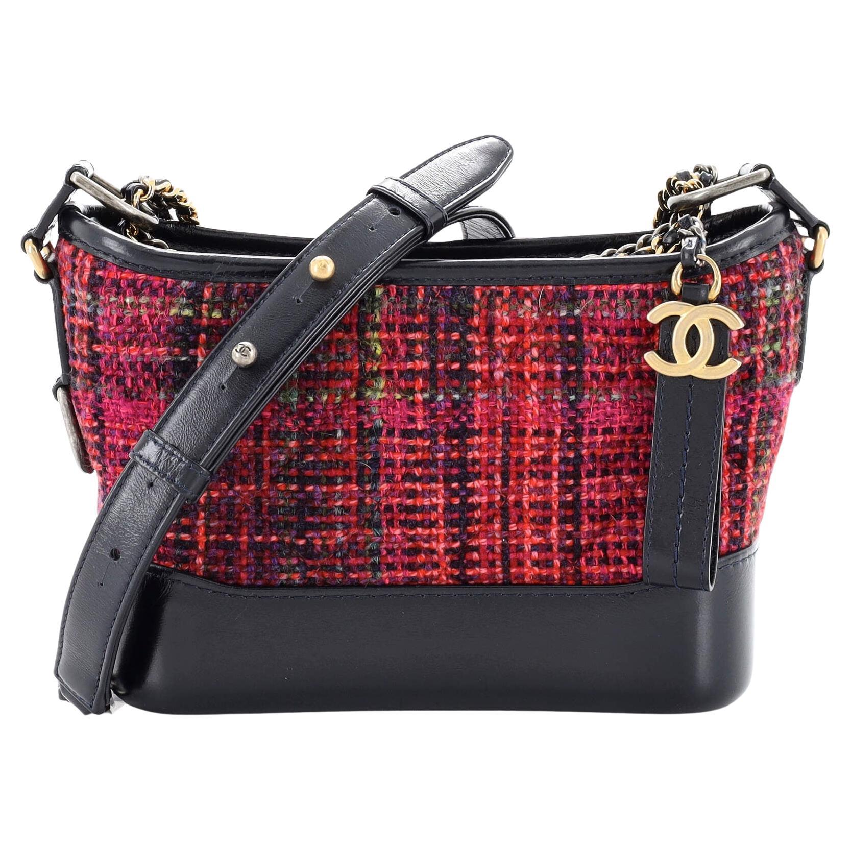 Chanel Gabrielle Hobo Quilted Tweed and Calfskin Small at 1stDibs