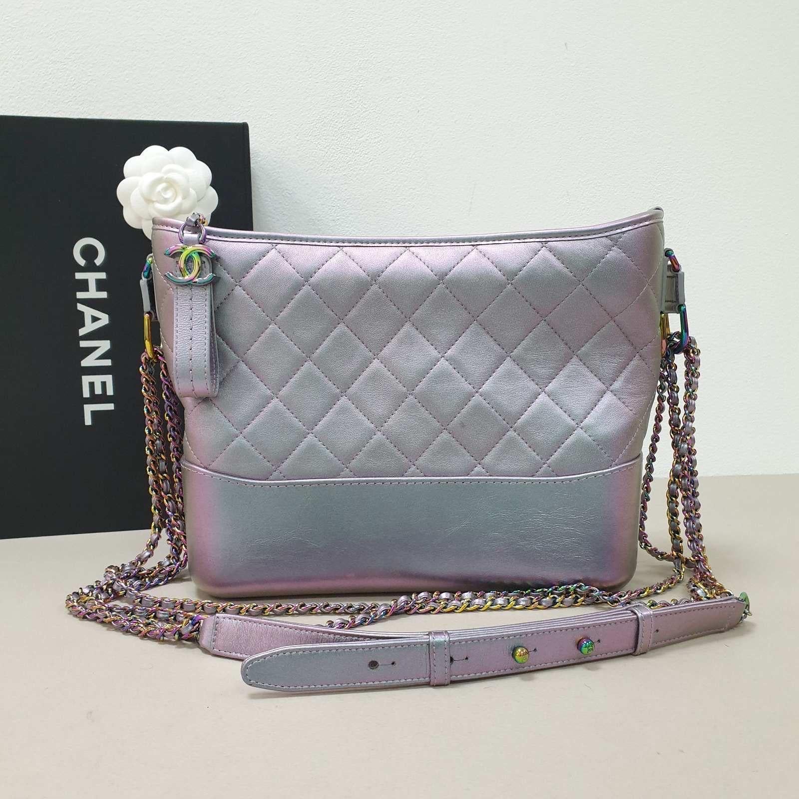 Chanel Gabrielle Iridescent Rainbow  Bag In Good Condition In Krakow, PL