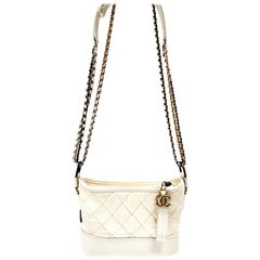 Chanel Gabrielle Ivory Quilted Hobo Bag