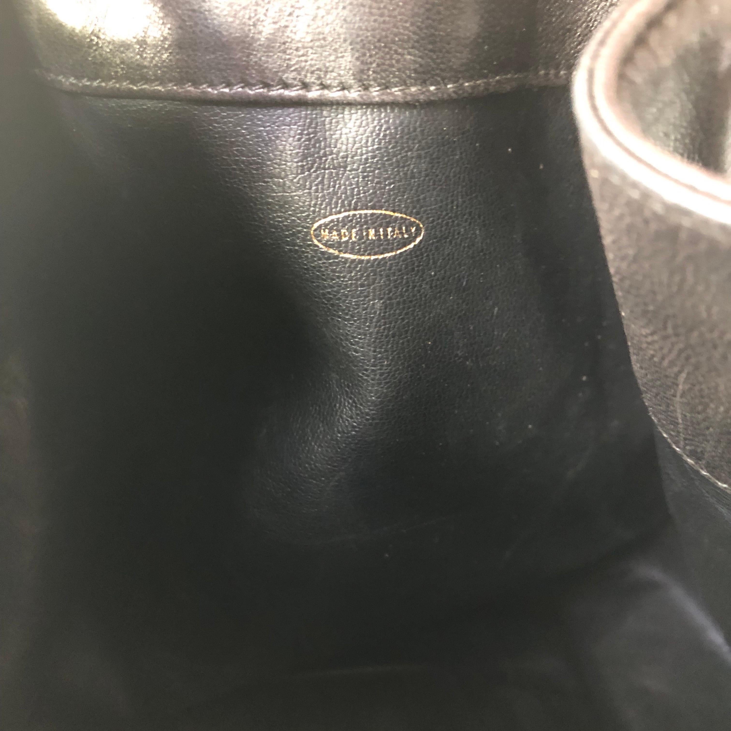 Chanel Gabrielle Lambskin CC Drawstring Dark Brown Sac à dos en vente 6