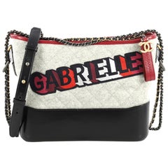 Chanel Gabrielle Logo Hobo Quilted Felt and Calfskin Medium