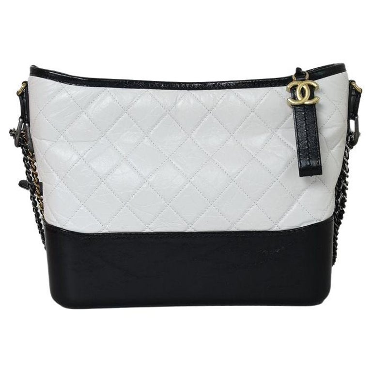 Chanel Gabrielle Medium Hobo Bag Black White For Sale at 1stDibs  chanel  gabrielle bag medium, chanel gabrielle white, chanel gabrielle bag small