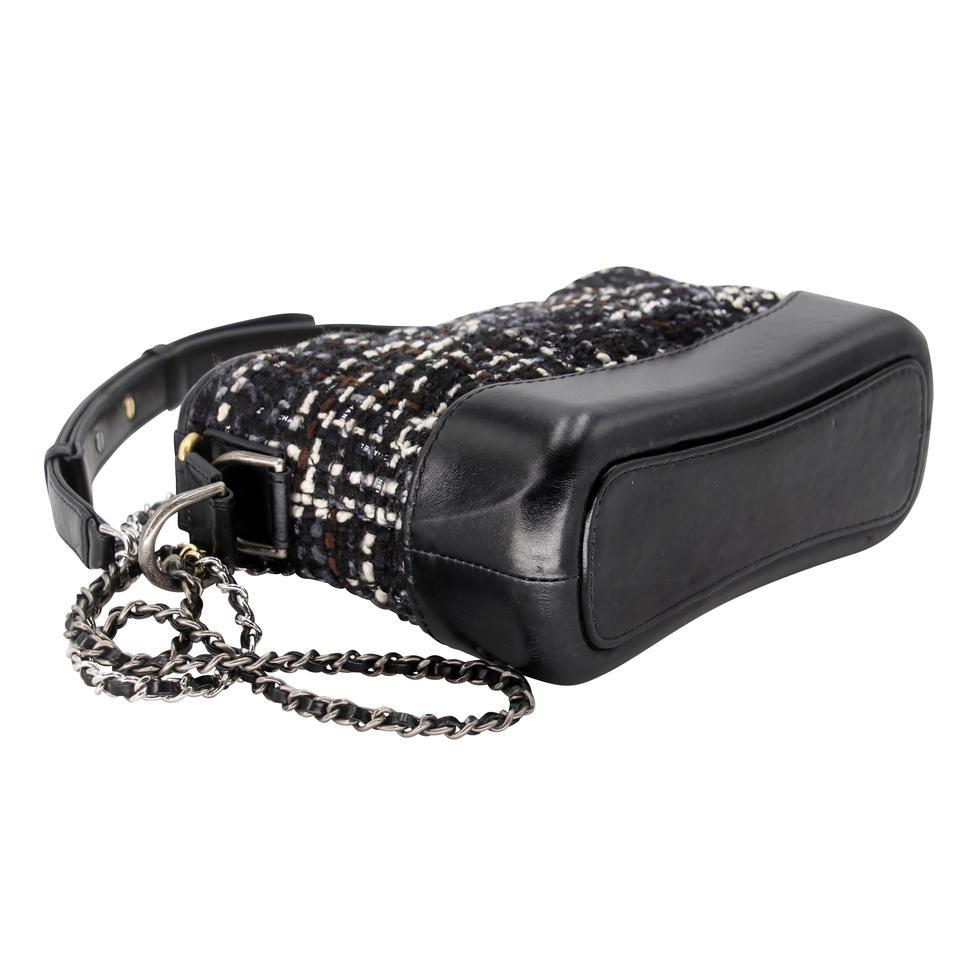 Women's Chanel Gabrielle Mini Chainlink Two Tone CC-0806N-0001 Tweed Cross Body Bag For Sale