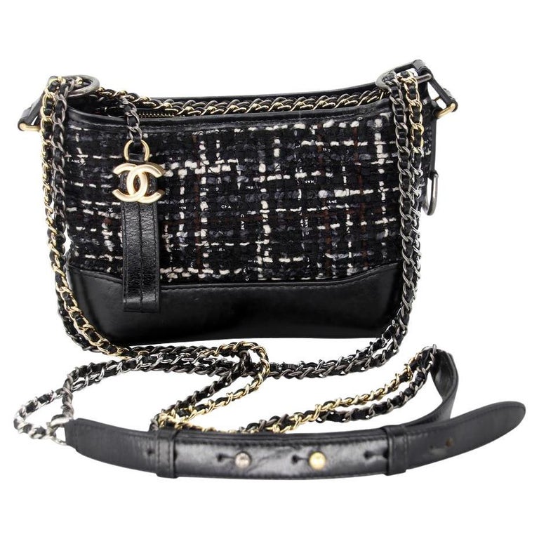 Chanel's Embossed Logo Gabrielle Bag with Bi-Color Chain Strap