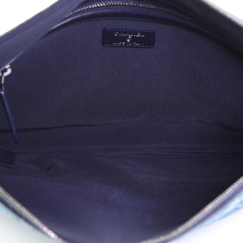 Women's or Men's Chanel Gabrielle O Case Clutch Printed Denim Large