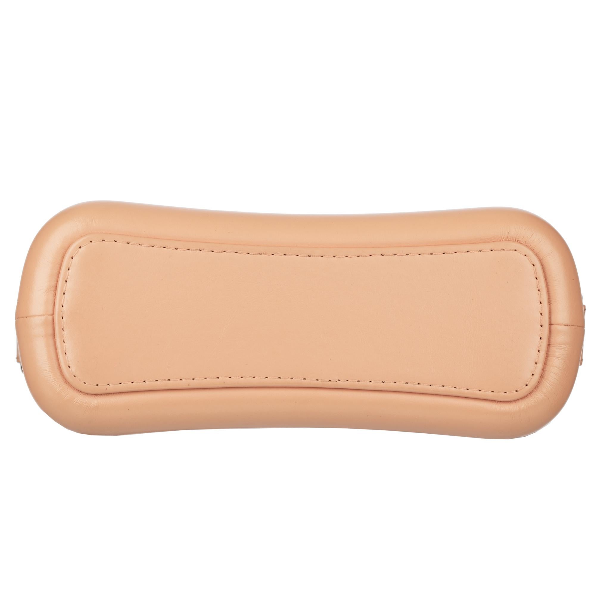 Chanel Gabrielle Small Dusty Pink Grained Calfskin Leather Two Tone Hardware For Sale 7